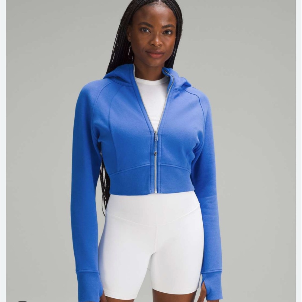 Lululemon crop scuba hoodie in Pool Blue new without tags!